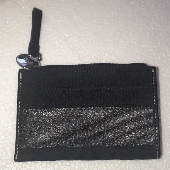 Coach Black and Silver card holder keychain - Picture 3 of 10